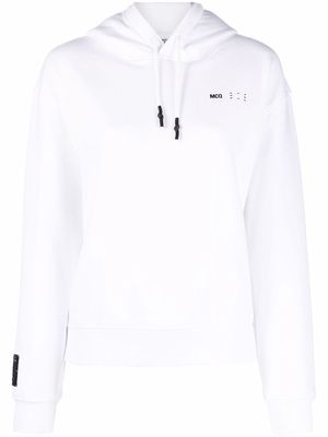 MCQ logo-print cotton hoodie - White