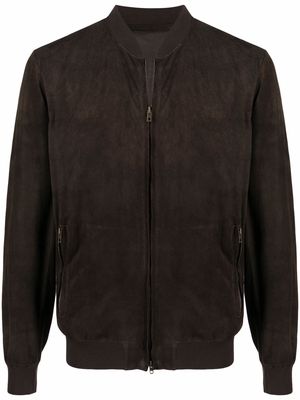 Salvatore Santoro zip-up leather jacket - Brown