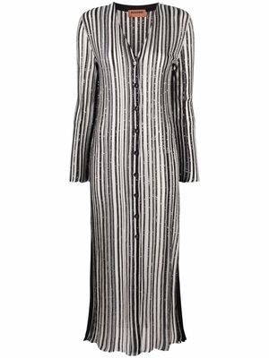 Missoni sequin-embellished striped dress - Black