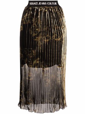 Versace Jeans Couture Regalia Baroque pleated skirt - Black