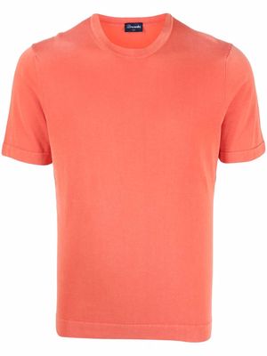 Drumohr round neck T-shirt - Orange