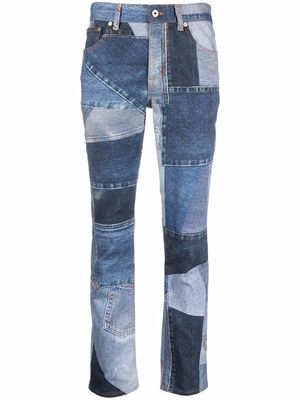 Just Cavalli patchwork straight-leg jeans - Blue
