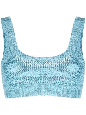 ROTATE cropped knit top - Blue