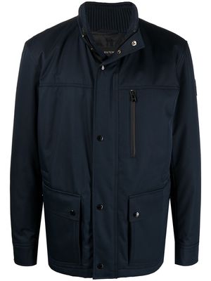 BOSS buttoned padded jacket - Blue