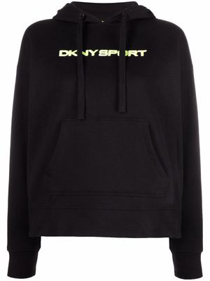 DKNY logo-print hoodie - Black