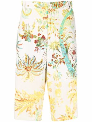 ETRO floral-print knee-length bermuda shorts - Neutrals