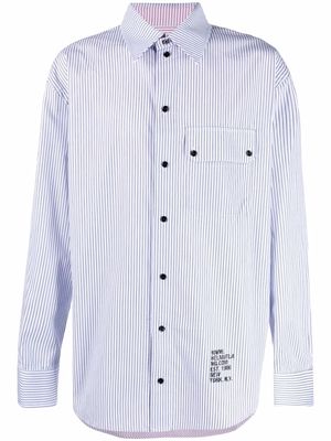 Helmut Lang twin stripe long-sleeve shirt - Blue