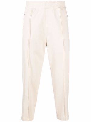 Neil Barrett zip-embellished cropped trousers - Neutrals