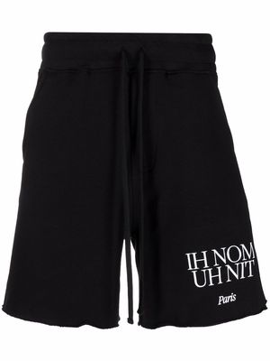 Ih Nom Uh Nit logo print track shorts - Black