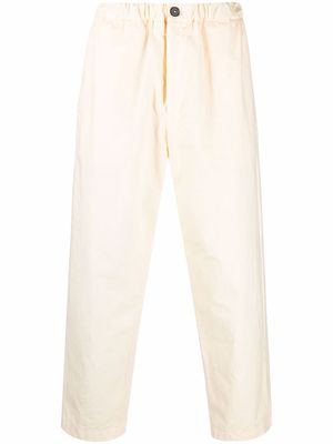 Jil Sander elasticated-waistband straight-leg trousers - Neutrals