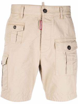 Dsquared2 slim-cut cotton cargo shorts - Neutrals