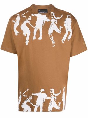 Neil Barrett Dancers printed T-shirt - Brown