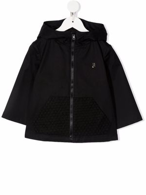 Herno Kids hooded zip-up jacket - Black