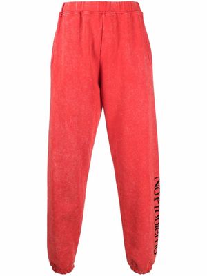 Aries logo-print jersey track pants - Red