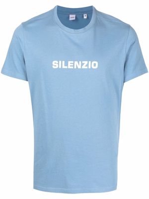 ASPESI slogan-print cotton T-shirt - Blue