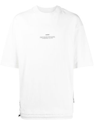 izzue cotton text-print T-shirt - White