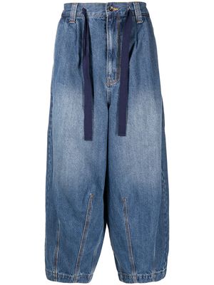 FIVE CM drawstring wide-leg jeans - Blue