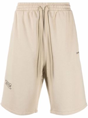 Off-White Arrows abstract print track shorts - Neutrals