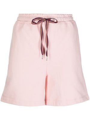 PS Paul Smith Zebra-patch drawstring shorts - Pink