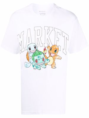 MARKET Pokemon-logo print T-shirt - White