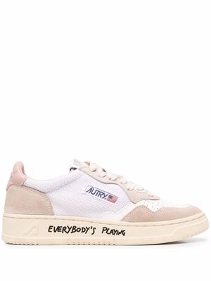 Autry logo-patch leather sneakers - White