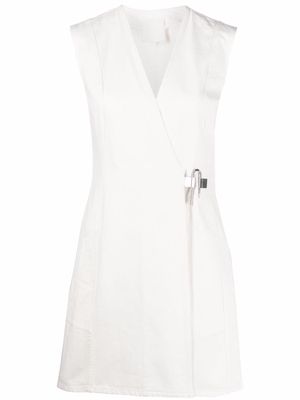 Givenchy 4G padlock denim mini dress - White