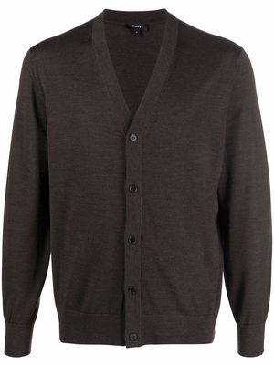Theory button-up wool cardigan - Brown