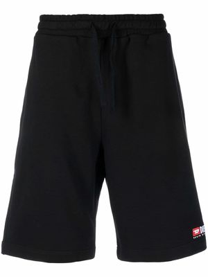 Diesel embroidered-logo track shorts - Black