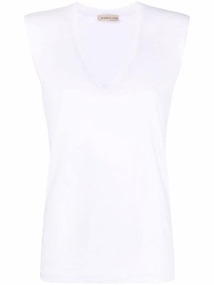Blanca Vita sleeveless V-neck top - White