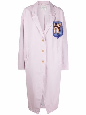 Forte Forte single-breasted logo jacket - Purple