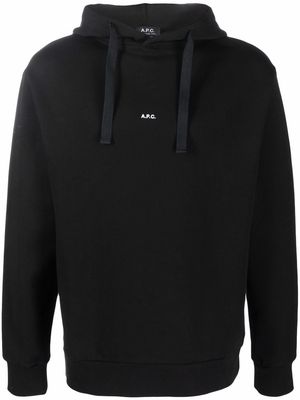A.P.C. Larry logo-print hoodie - Black