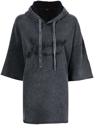 FIVE CM short-sleeved cotton hoodie - Grey