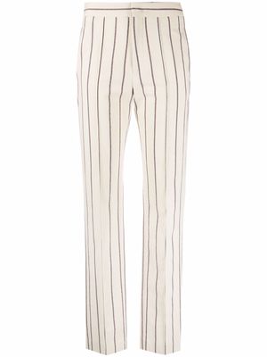 Isabel Marant stripe-print slim-fit trousers - Neutrals
