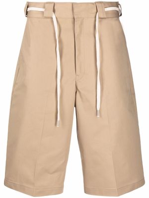 Drôle De Monsieur belted chino shorts - Neutrals