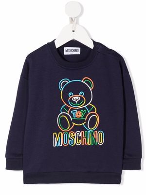 Moschino Kids Teddy Bear-motif sweatshirt - Blue