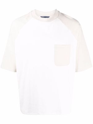 Levi's: Made & Crafted two-tone patch-pocket T-shirt - Neutrals