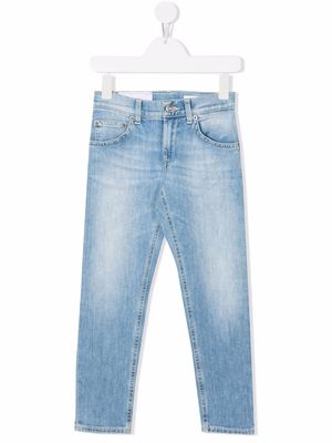 DONDUP KIDS straight-leg cotton-blend jeans - Blue