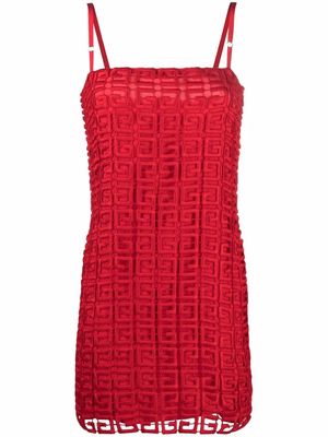 Givenchy 4G-motif square-neck dress - Red