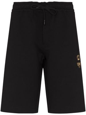 Dolce & Gabbana embroidered-bee drawstring shorts - Black