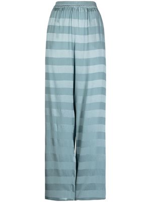 Giorgio Armani striped-print trousers - Blue