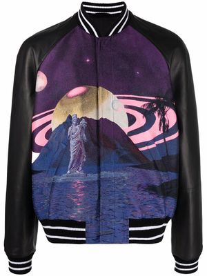 Valentino Water Nights print bomber jacket - Black