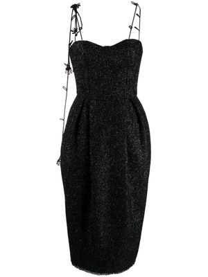 Rosie Assoulin sweetheart-neck knitted midi dress - Black