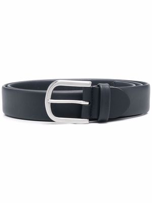Canali leather buckle belt - Blue