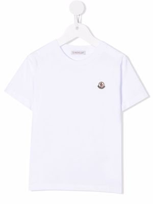 Moncler Enfant logo-patch T-shirt - White