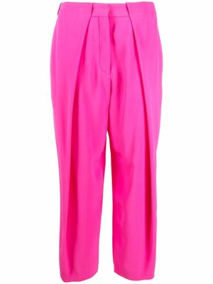 Balmain pleated high-waisted trousers - Pink