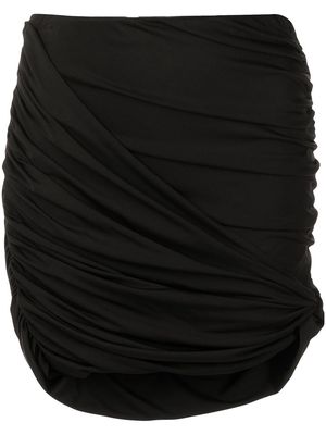Magda Butrym draped fitted mini skirt - Black