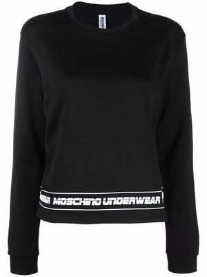 Moschino logo-trim sweatshirt - Black