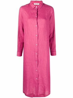 Le Sirenuse linen midi shirt dress - Pink
