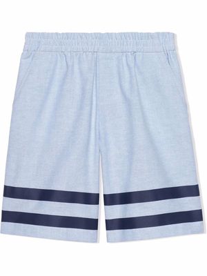 Gucci Kids striped border shorts - Blue