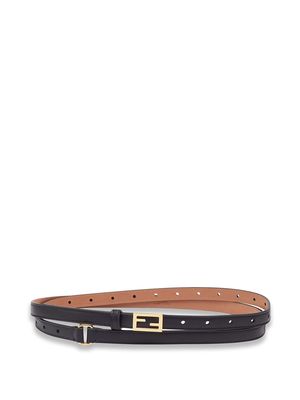 Fendi FF Baguette buckle leather belt - Black